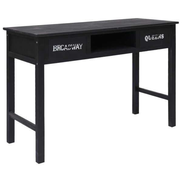 vidaXL Console Table Black 110x45x76 cm Wood - Image 1