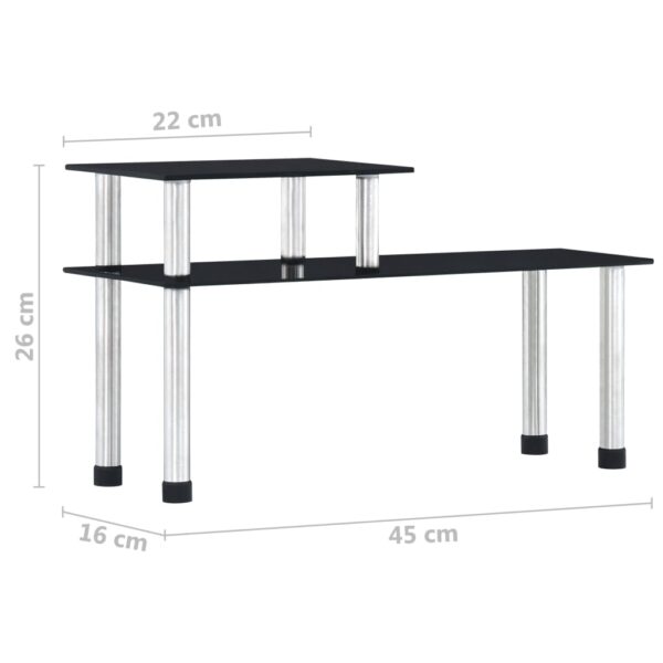 vidaXL Kitchen Shelf Black 45x16x26 cm Tempered Glass - Image 6