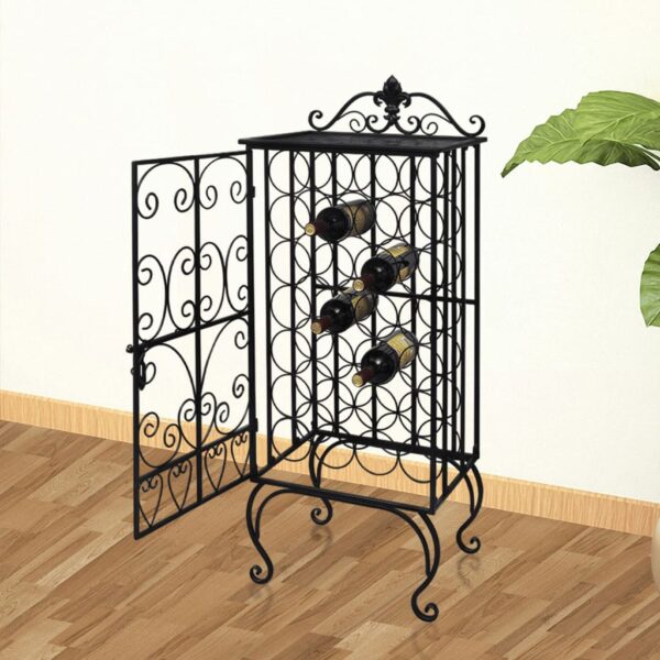 vidaXL Wine Rack for 28 Bottles Metal - Image 1
