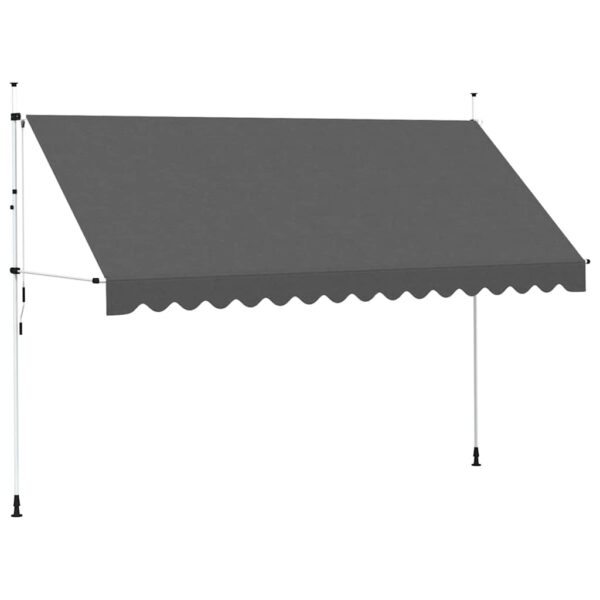 vidaXL Manual Retractable Awning 400 cm Anthracite - Image 1