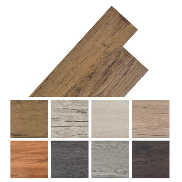 vidaXL Self-adhesive PVC Flooring Planks 5.02 m²  2 mm Walnut Brown - Image 8