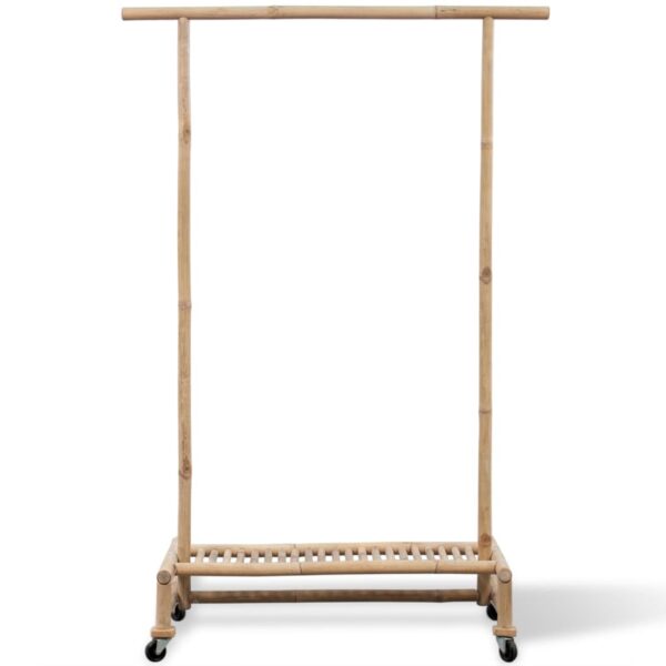 vidaXL Bamboo Clothes Rack - Image 2