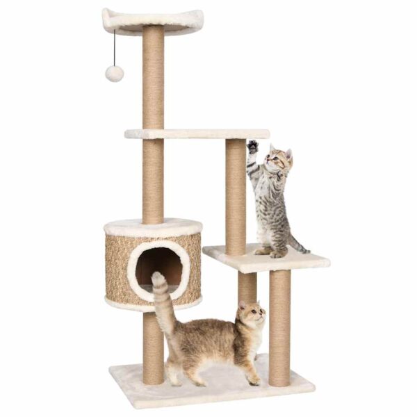 vidaXL Cat Tree with Scratching Post 123cm Seagrass - Image 1