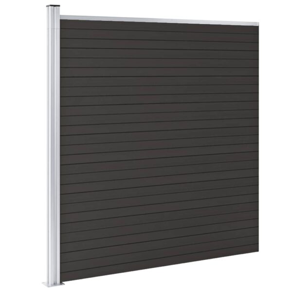 vidaXL Fence Panel WPC 175x186 cm Black - Image 3