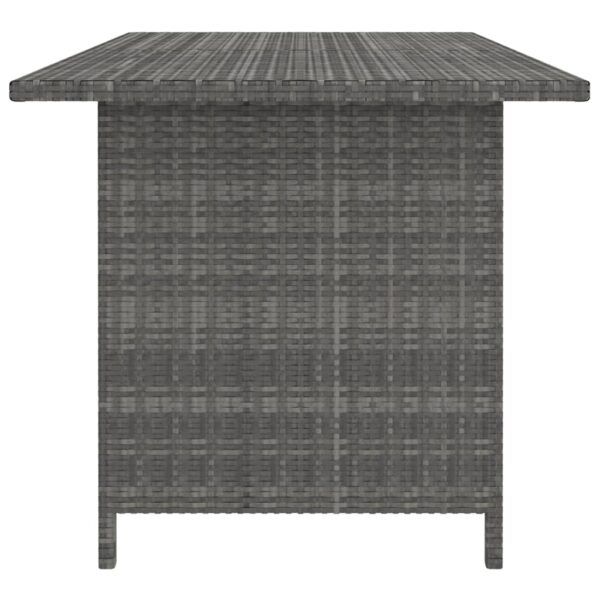 vidaXL 10 Piece Garden Lounge Set with Cushions Poly Rattan Grey - Image 5