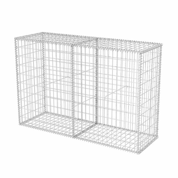 vidaXL Gabion Basket Galvanised Steel 150x50x100 cm - Image 2