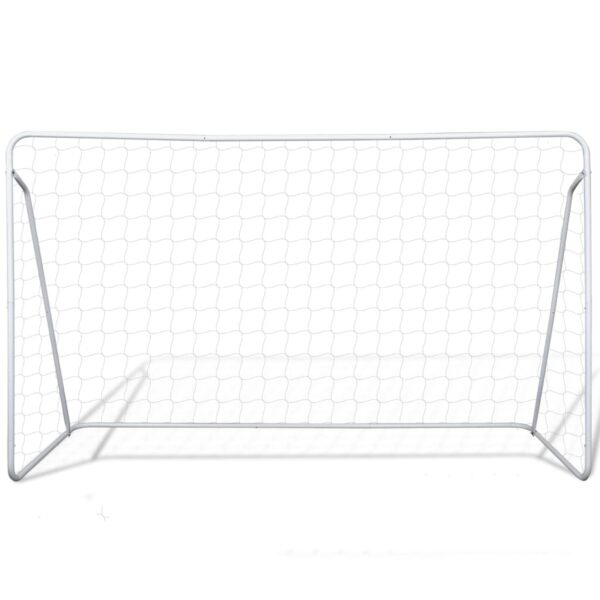 vidaXL Football Goal Nets Steel 2 pcs 240x90x150 cm - Image 3