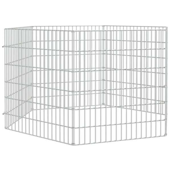 vidaXL Free Range Animal Enclosure 6-Panel 54x60 cm Galvanised Iron - Image 3