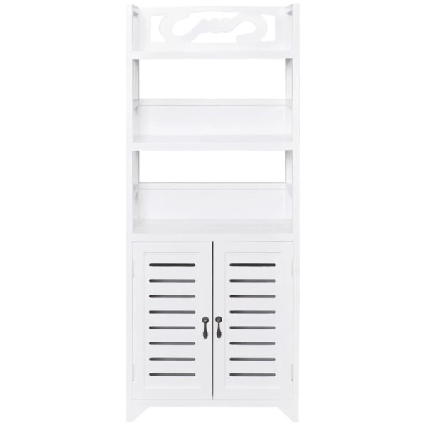 vidaXL Bathroom Cabinet Albuquerque Wood White 46x24x117.5 cm - Image 4