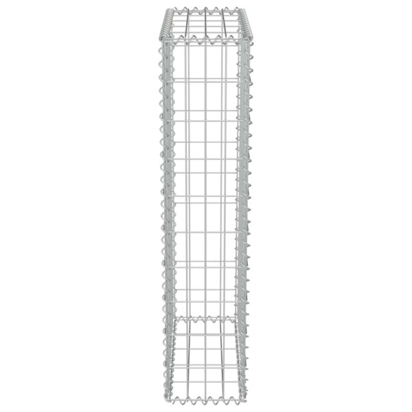 vidaXL Gabion Wall with Covers Galvanised Steel 50x20x100 cm - Image 6