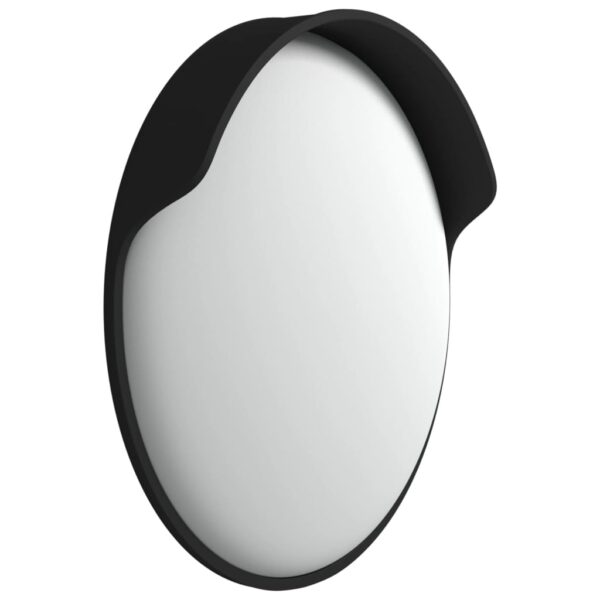 vidaXL Outdoor Convex Traffic Mirror Black Ø45 cm Polycarbonate - Image 4