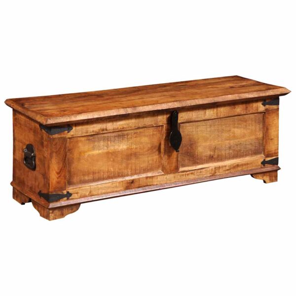 vidaXL Storage Chest Rough Mango Wood - Image 2