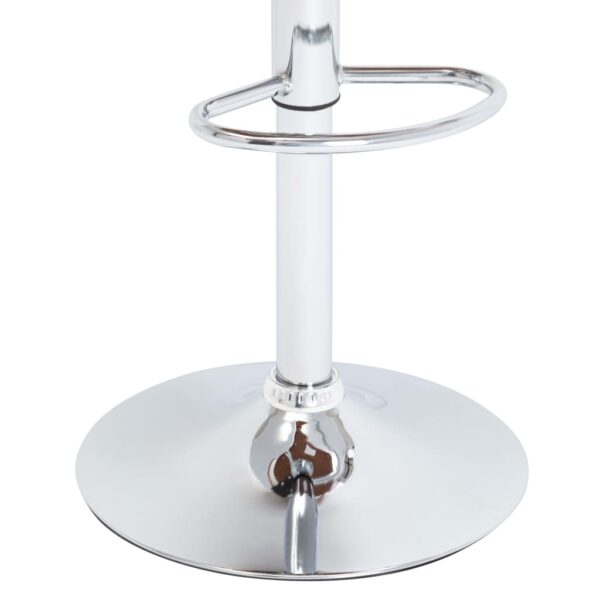 vidaXL Bar Stool White Faux Leather - Image 6