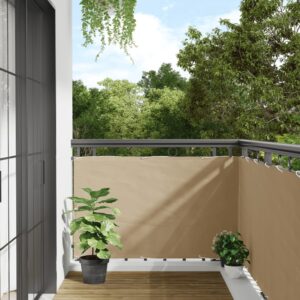 vidaXL Balcony Screen Beige 90x300 cm Oxford Fabric