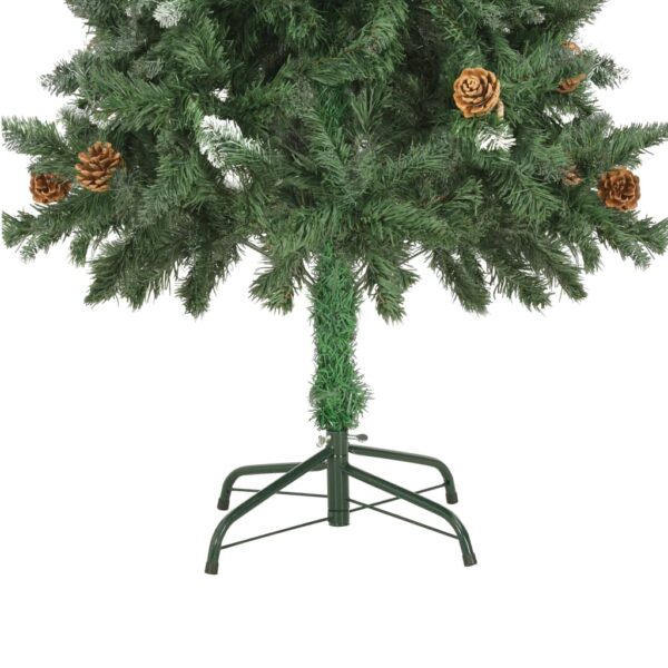 vidaXL Artificial Christmas Tree with Pine Cones and White Glitter 150 cm - Image 6