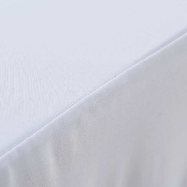 vidaXL 2 pcs Stretch Table Covers with Skirt 183x76x74 cm White - Image 3