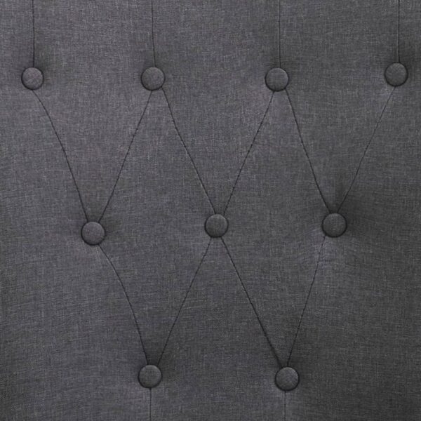 vidaXL Dining Chair with Armrests Dark Grey Fabric - Image 7