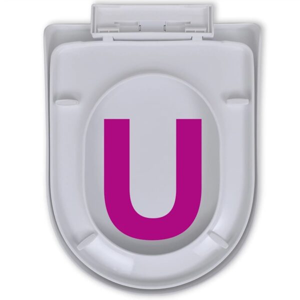 vidaXL Toilet Seats with Soft Close Lids 2 pcs Plastic White - Image 7