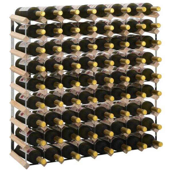 vidaXL Wine Rack for 72 Bottles Solid Pinewood - Image 1