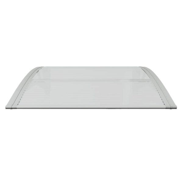 vidaXL Door Canopy Grey and Transparent 80x75 cm Polycarbonate - Image 4