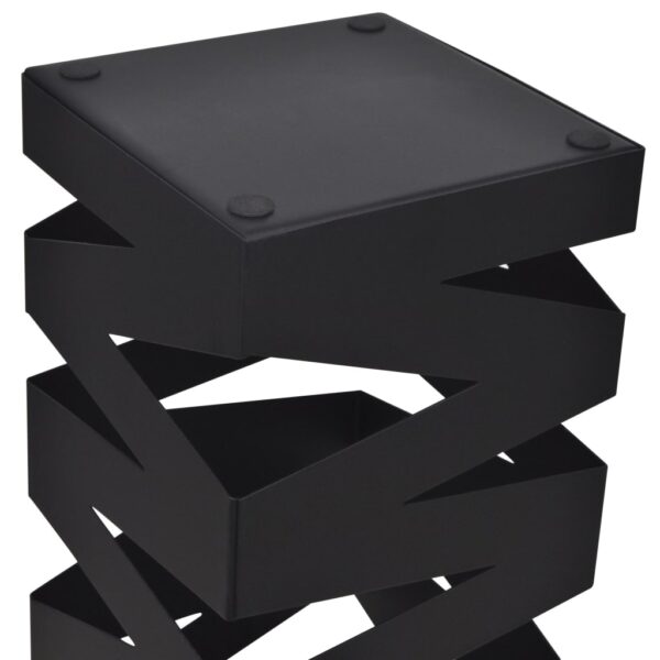 Black Square Umbrella Stand Storage Holder Walking Stick Steel 48.5 cm - Image 3