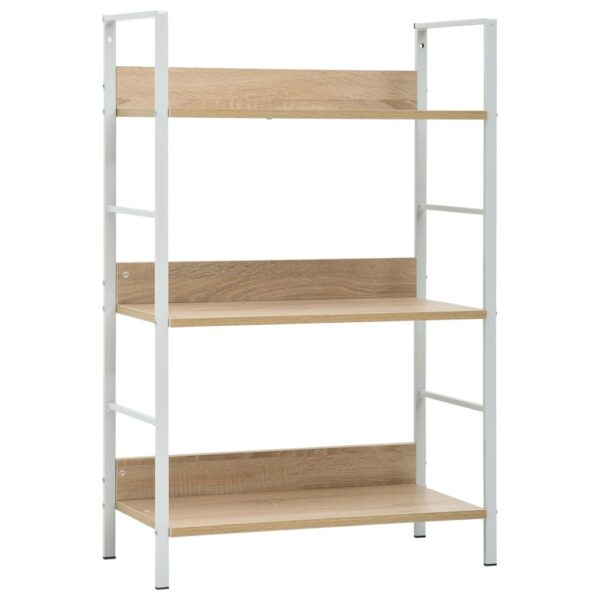 vidaXL 3-Layer Book Shelf Oak 60x27.6x90.5 cm Engineered Wood - Image 1