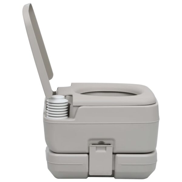 vidaXL Portable Camping Toilet Grey 10+10 L - Image 7