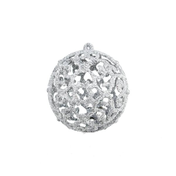 vidaXL 100 Piece Christmas Ball Set 3/4/6 cm Silver - Image 3