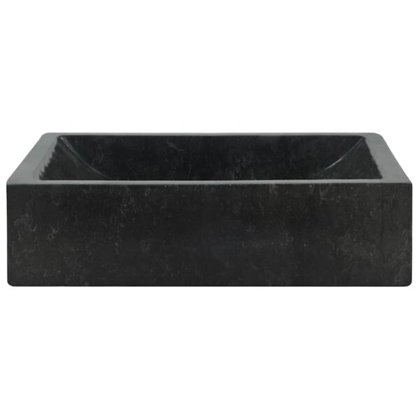 vidaXL Sink 45x30x12 cm Marble High Gloss Black - Image 5
