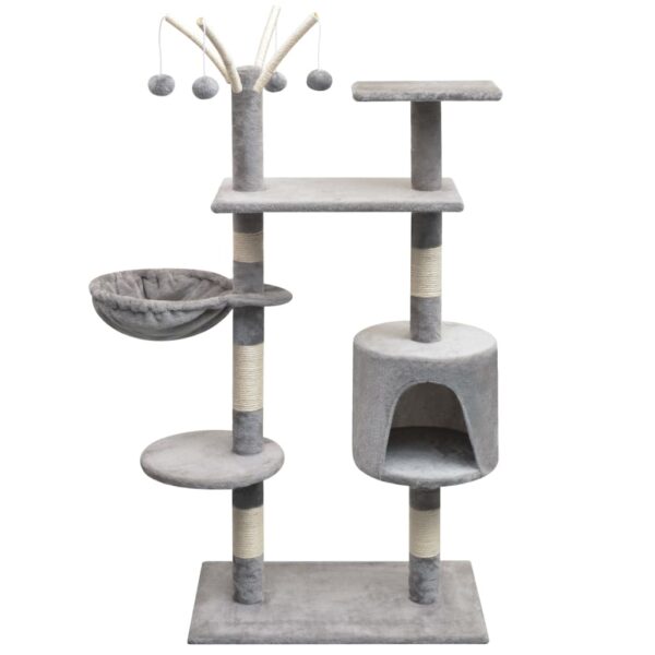 vidaXL Cat Tree with Sisal Scratching Posts 125 cm Grey - Image 1