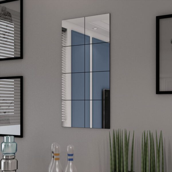 vidaXL Frameless Mirror Tiles Glass 16 pcs 20.5 cm - Image 10