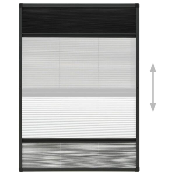 vidaXL Plisse Insect Screen for Windows Aluminium 80x120 cm with Shade - Image 4