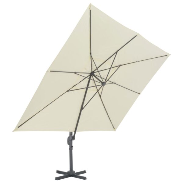 vidaXL Garden Parasol with Portable Base Sand - Image 4