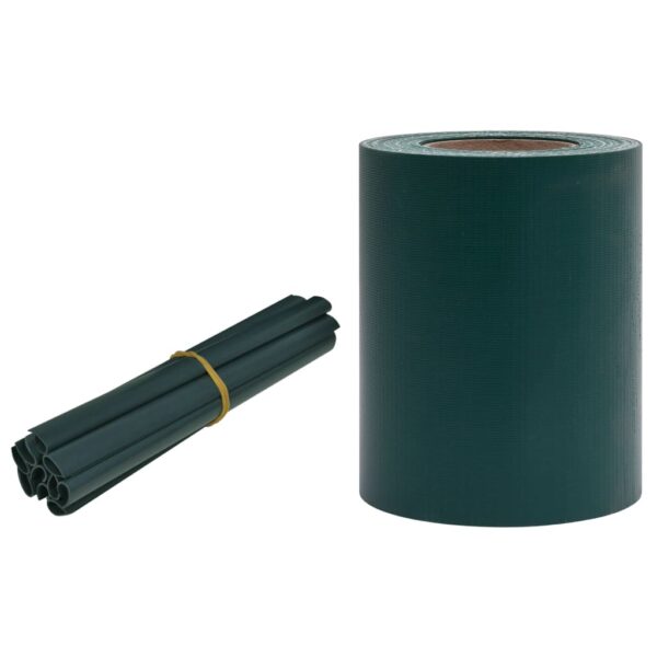 vidaXL Garden Privacy Screen PVC 35x0.19 m Matte Green - Image 2