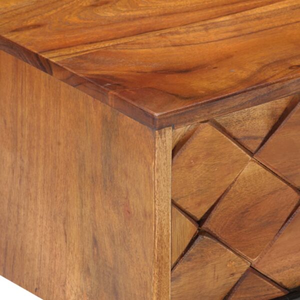 vidaXL Coffee Table 68x68x38 cm Solid Acacia Wood - Image 4