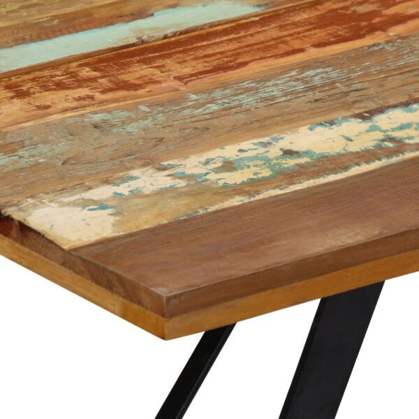 vidaXL Dining Table 140x80x76 cm Solid Reclaimed Wood - Image 5