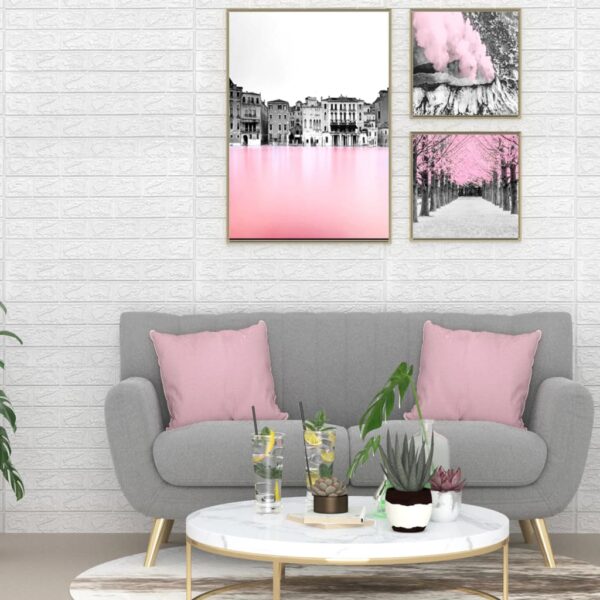 vidaXL 3D Wallpaper Bricks Self-adhesive 20 pcs White - Image 1