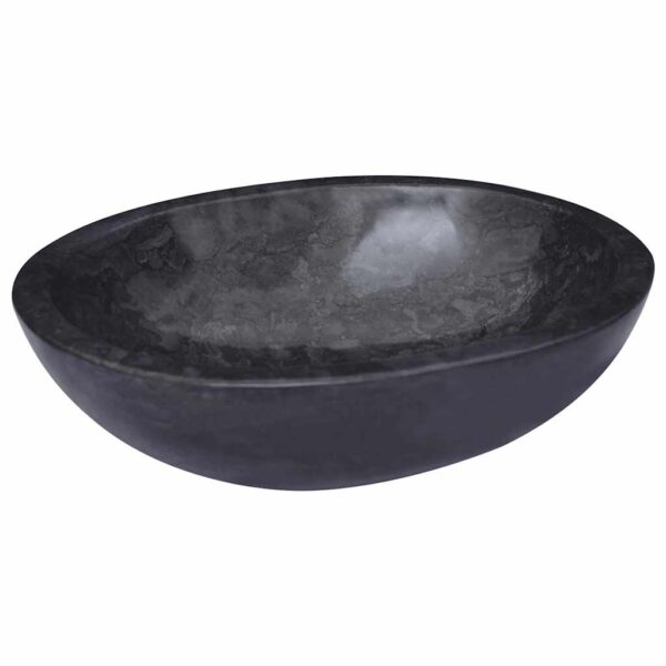 vidaXL Sink Black 53x40x15 cm Marble - Image 3