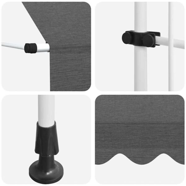 vidaXL Manual Retractable Awning 250 cm Anthracite - Image 7