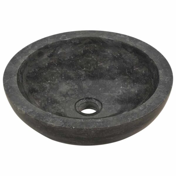 vidaXL Sink 40x12 cm Marble Black - Image 4