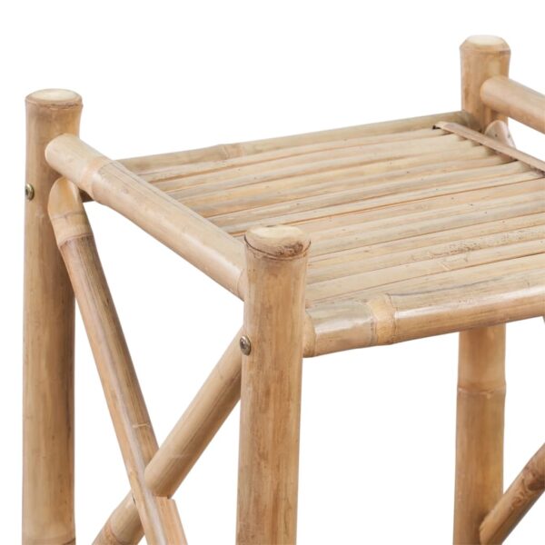 vidaXL 3-Tier Square Bamboo Shelf - Image 4