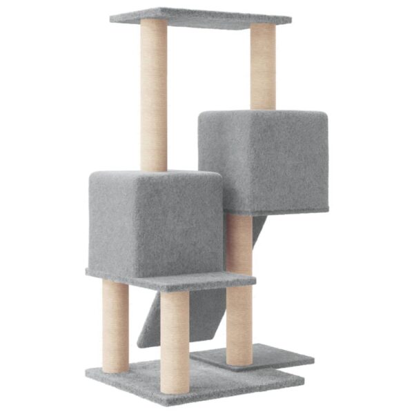vidaXL Cat Tree with Sisal Scratching Posts Light Grey 82 cm - Image 5