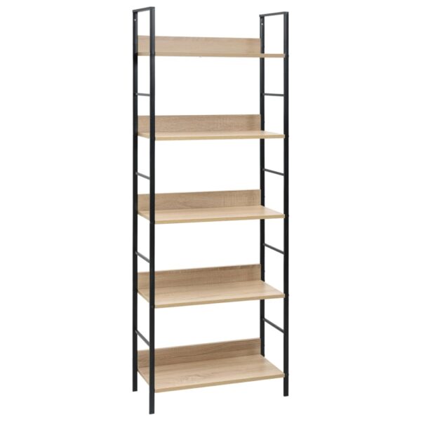 vidaXL 5-Layer Book Shelf Oak 60x27.6x158.5 cm Engineered Wood - Image 1