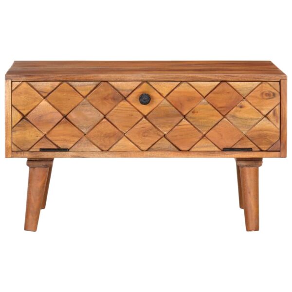 vidaXL Coffee Table 68x68x38 cm Solid Acacia Wood - Image 2