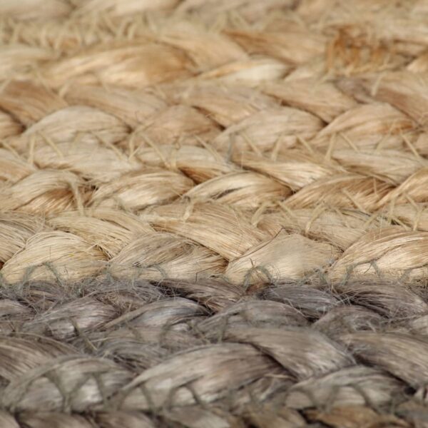 vidaXL Handmade Rug Jute with Grey Border 90 cm - Image 5