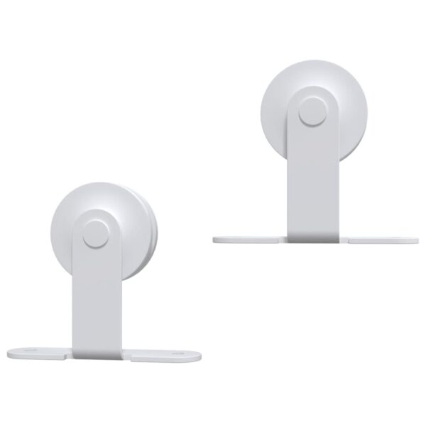 vidaXL Sliding Door Hardware Kit 183 cm Steel White - Image 5