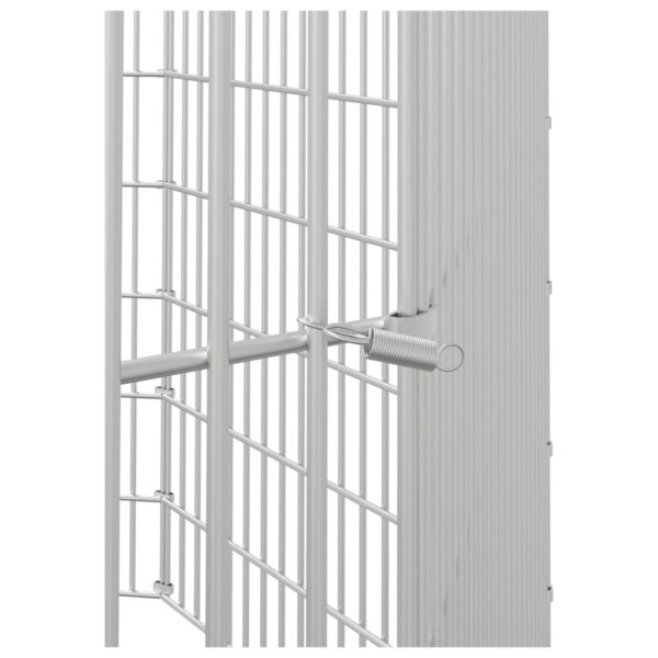 vidaXL Free Range Animal Enclosure 8-Panel 54x60 cm Galvanised Iron - Image 6