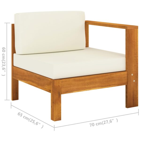 vidaXL 10 Piece Garden Lounge Set with Cushions 100x60 cm Acacia Wood - Image 9