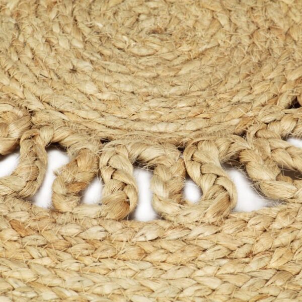 vidaXL Handmade Rug Braided Jute 90 cm - Image 5