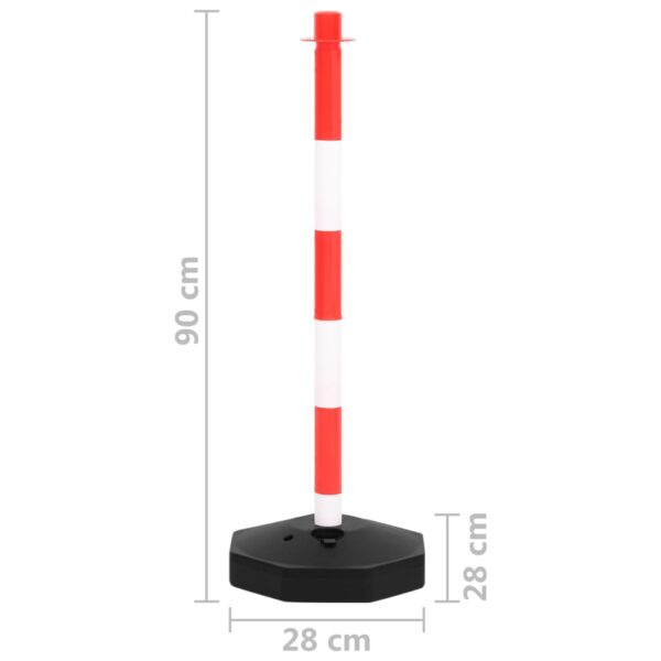 vidaXL Chain Post Set with 10 m Plastic Chain - Image 9
